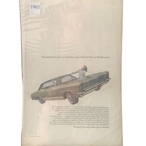 Vintage 1965 Buick Riviera Wouldn’t You Rather a Buick Ad Advertisment